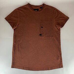 G Star Raw Burnt Orange Short Sleeve Crewneck Shirt Mens Large